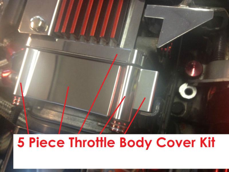 Chevrolet caprice  lt1 1994-1996 polished stainless 5pc throttle body cover kit