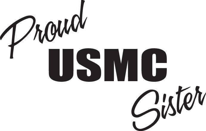 Hero #1/254 decal proud  usmc sister troop truck vinyl  trailer   car suv  auto