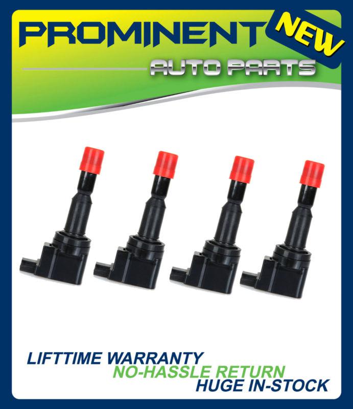 Set of 4 new 07-08 honda fit 1.5l 4 ignition coil 30520pwc003 uf-581 c1578 b2871