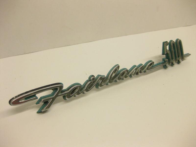 1967 FORD FAIRLANE 500 EMBLEM GOOD RARE FIND #C7OB 1966 MAYBE COOL WALL ART TOO, US $25.39, image 2