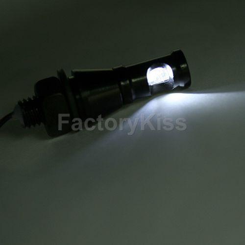 Gau new 2x universal-fit license number plate stud light - black casing