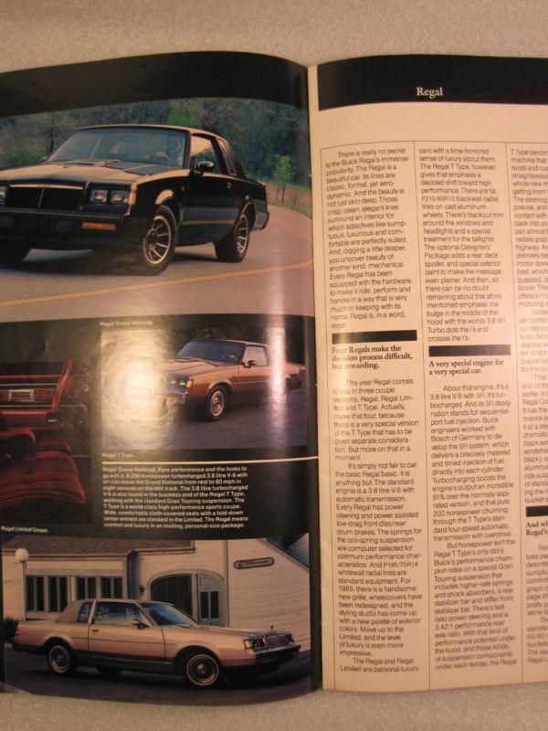 Purchase 1985 Buick Grand National T Type Riviera Dealer Brochure in