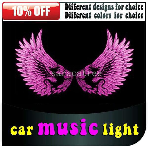 Car led light music rhythm lamp car equalizer rearwindow sticker decal flashing