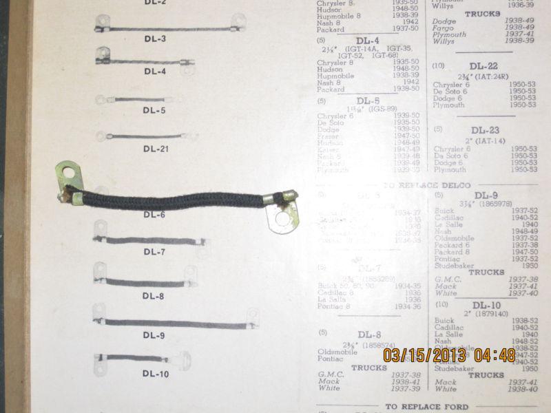 1  distributor lead 1934-1935 buick 50,60,90,1936 cadillac&lasalle,