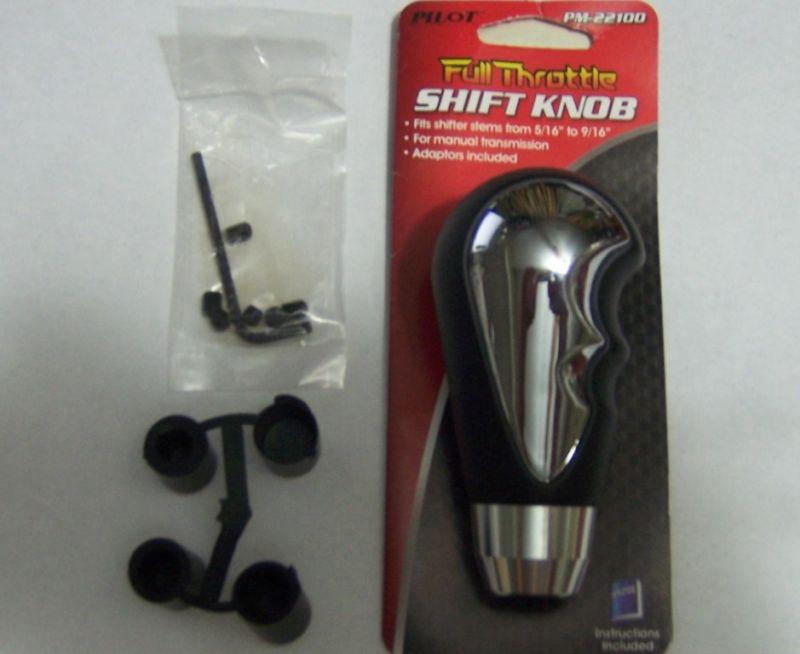 Pilot universal shift knob w/ chrome accent packaged opened, but never used
