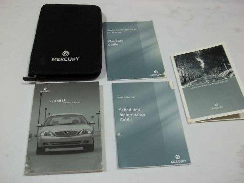 2004 mercury sable owner manual 6/pc.set & black mercury zippered factory case