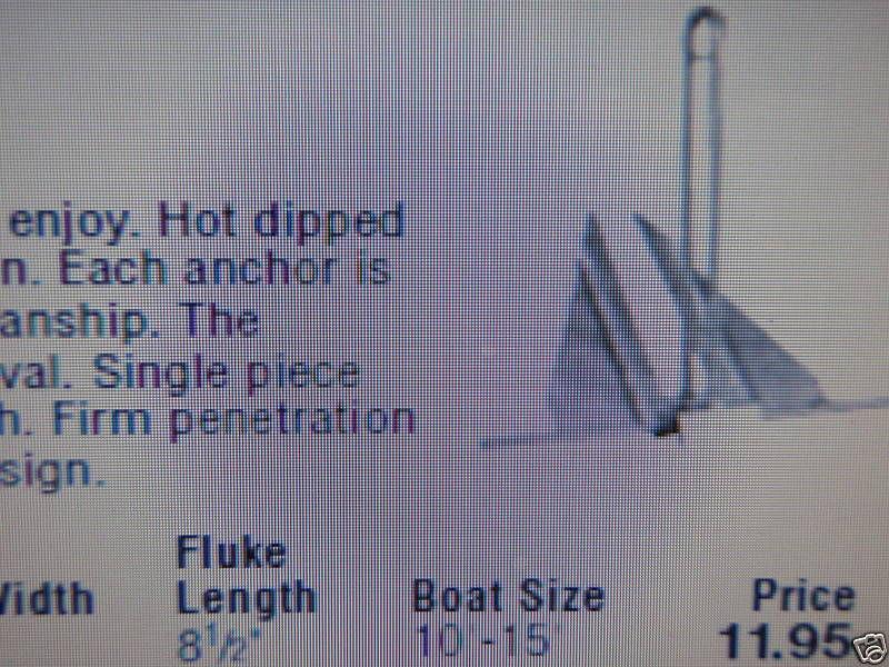 Anchor utlity seachoice 8.5 lbs boats 28 to 30ft 50 41640