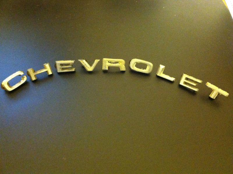 Vintage chevrolet letter set emblems (original)