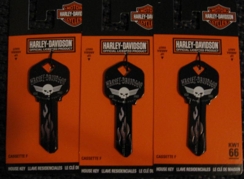 Purchase Harley Davidson House Key Blank, Kwikset KW1 Keyway Set of 3