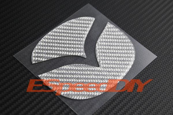 For mazda rx-8 hood or trunk emblem gray carbon fiber decal insert filler rx8