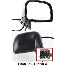 Power heated side view door mirror assembly passenger's right