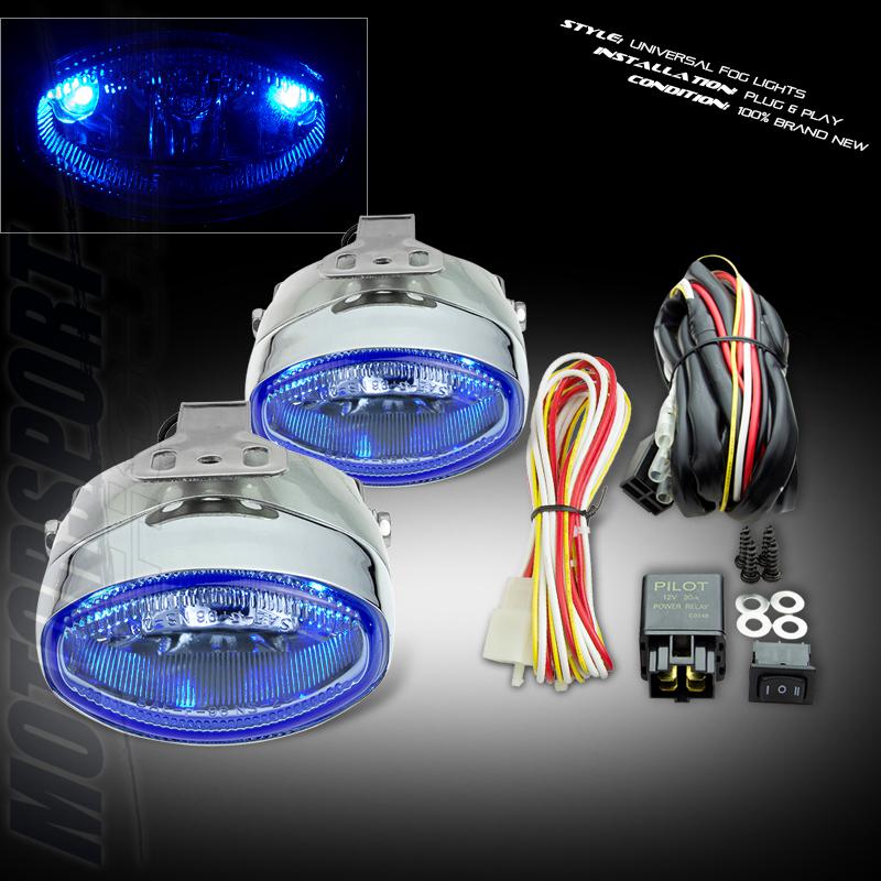 Purchase PILOT EURO STYLE BLUE LENS DRIVING LAMP PAIR LED DRL RUNNING