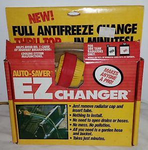 Auto saver ez changer full antifreeze change thru side in minutes vintage 1989