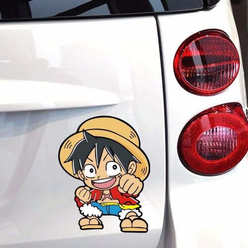 One piece luffy hat attack fist windows windshield bumper wall decal car sticker
