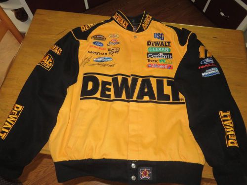 Signed matt kenseth dewalt #17 large heavy duty cotton authentic nascar coat