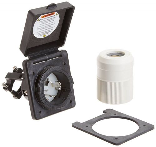 Marinco 6353elrv.blk black  50 amp inlet housing