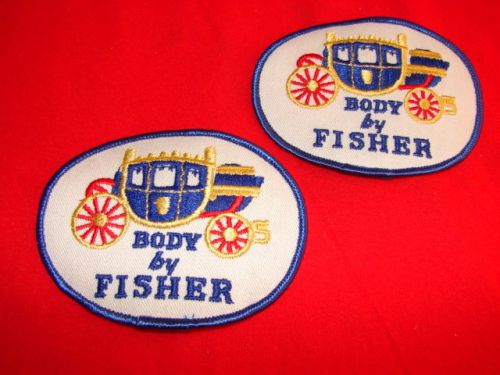 2 vintage fisher body coach gm embroidered patches 1970&#039;s? 1980&#039;s? uaw usa
