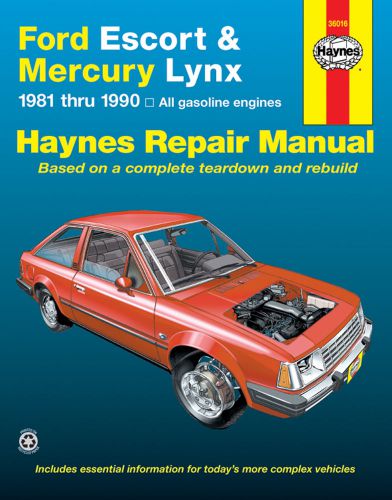 Ford escort &amp; mercury lynx 1981-1990 haynes publications repair manual 36016
