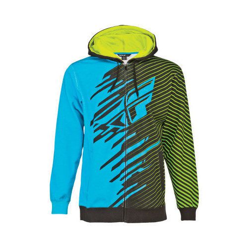 Fly racing "shock" hoody / sweatshirt blue/black medium 354-0141m