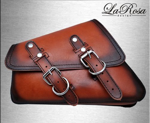 2004-2016 la rosa vintage shedron leather harley sportster left solo saddle bag