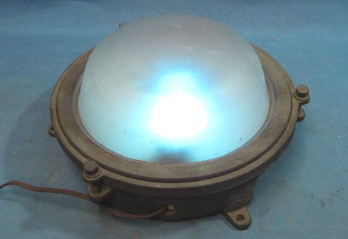 Vintage ships overhead electrified light nautical brass