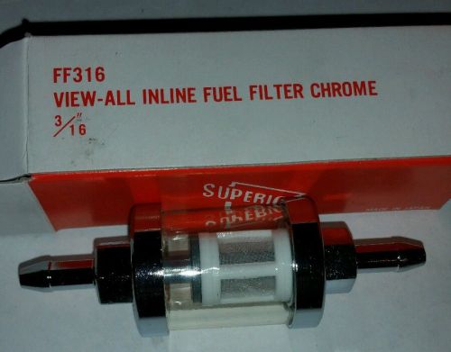 3/16 clear chrome inline fuel filter harley     davidson wholesale lot of 20