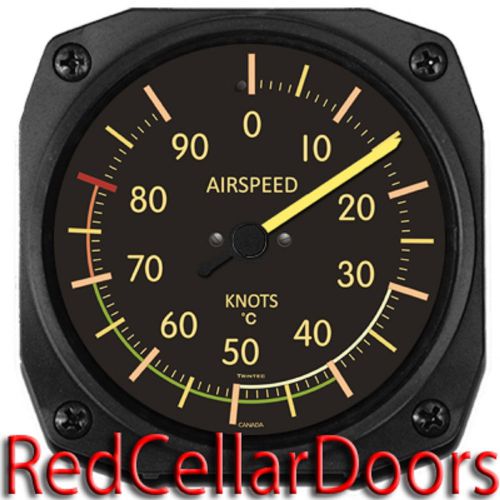 New trintec airspeed thermometer 3.5" vintage desk aviation aeroplane celcius c