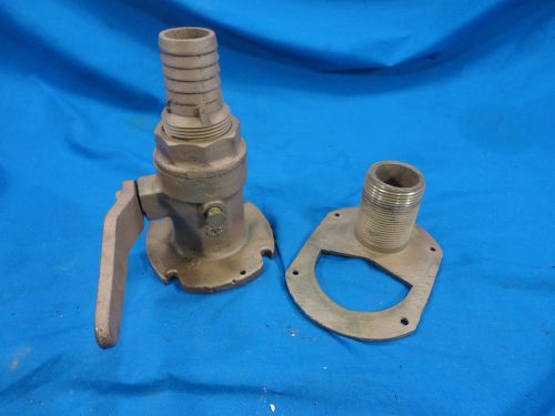Cw groco perko brass seacock straight thru hull 1¼" valve