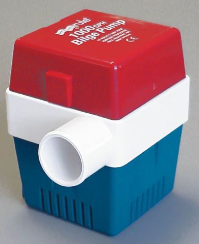Rule 20a 1000 gph square bilge pump 12v 1-1/8&#034; auc 14932