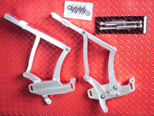 Hood hinge set cnc billet aluminum 1967 - 69 camaro firebird 1st gen 66 nova