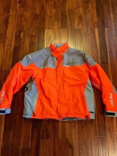 Klim men&#039;s gore-tex™ waterproof orange powerxross snowmobile pullover jacket