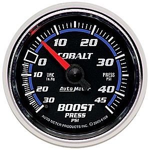Auto meter 6108 cobalt series gauge 2-1/16&#034; boost/vacuum mechanical