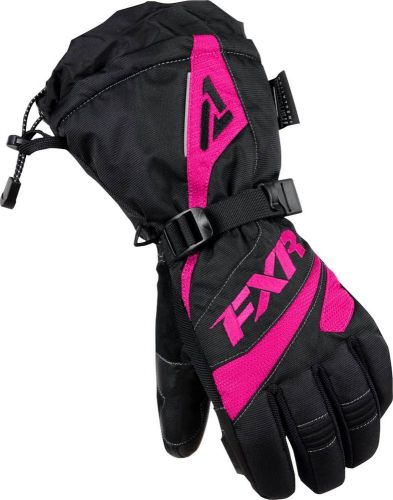 Fxr womens ladies fusion black/fuchsia cold weather snowmobile gloves- s-m-l- xl