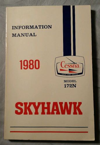 Very good 1980 cessna skyhawk 172n information manual 172 d1172-13 printed 9/89