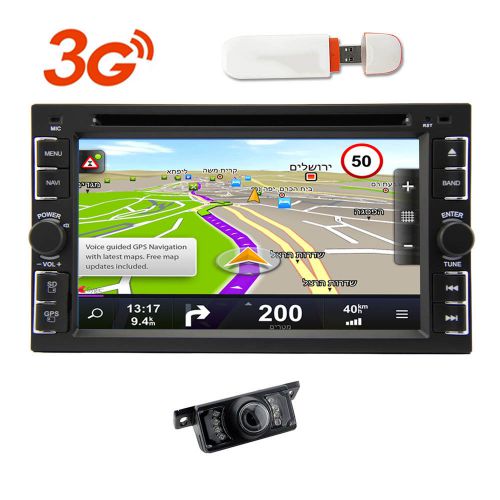 3g car radio 6.2&#034; double din stereo dvd player mp3 ipod bluetooth aux-in+camera