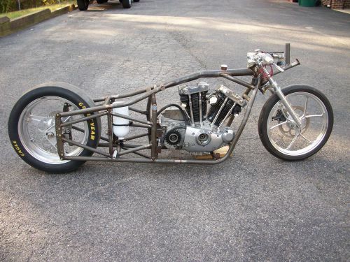 Harley sportster drag bike frame rolling chassis pmfr kosman grimeca goodyear xl