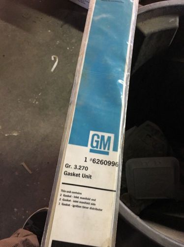 Chevy bb oval port gm intake gasket set nos in box gm 6260996. c