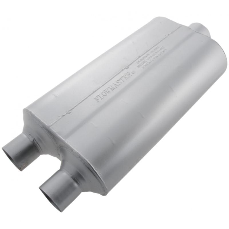 Flowmaster super 50 muffler 409s - 2.25 dual in / 3.00 center out - mild sound