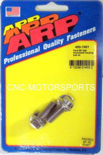Arp thermostat housing bolt kit 450-7401 ford 351w stainless 300 12 point head