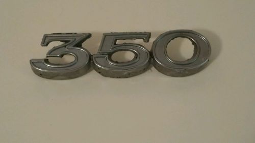 Vintage 350 emblem badge fender car auto  chevy camaro