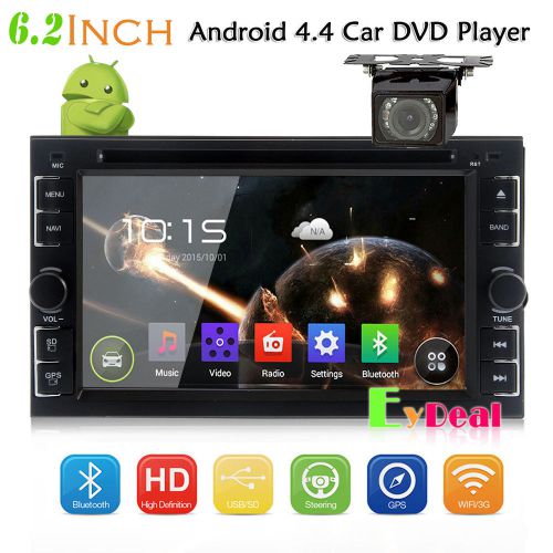 Android4.4 3g wifi 6.2"z double 2din car radio stereo dvd player gps navi+camera