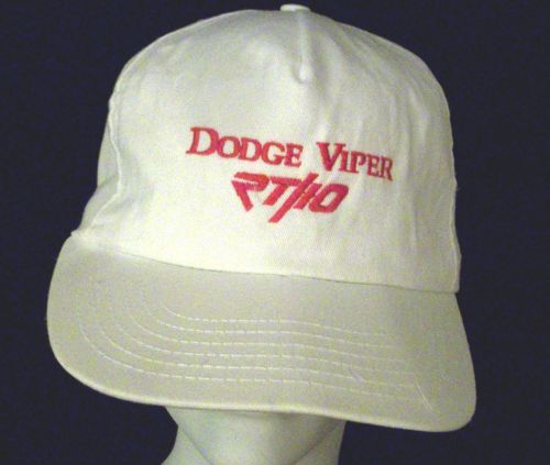 Dodge viper rt/10 event hat baseball cap adjustable red white