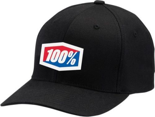100% classic mens flexfit hat black/white