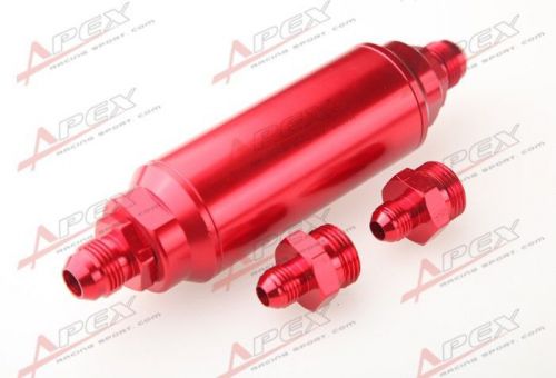 An -8 an8 red anodized billet fuel filter 40 micron