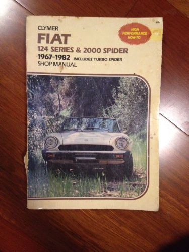 Fiat 124 series &amp; 2000 spider manual book