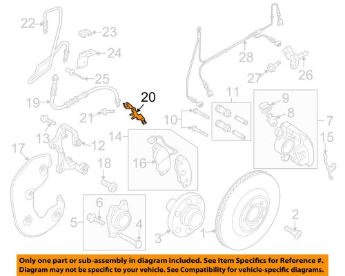 Audi oem 09-16 q5 brake-front-brake hose lower bracket left 8k0971502j