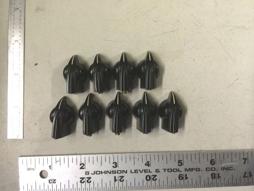 Heater / radio / ham equipment knob w/pointer 1/4 hole w/set screw 9 units e0616