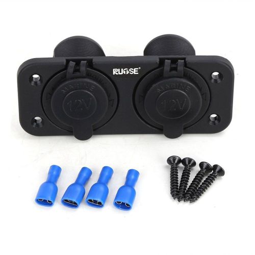 Marine motorcycle car atv 2 waterproof cigarette lighter socket power 12 24v