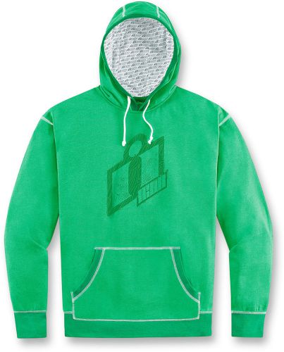 Icon double up womens hoody teal green