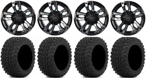 Madjax velocity machined golf wheels 14&#034; 23x10-14 xt trail tires yamaha